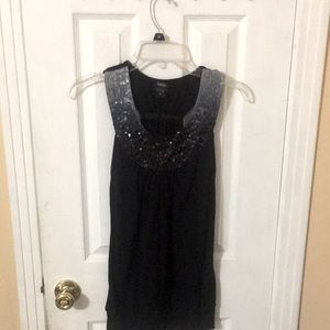 Vanity Black Sequin tank Top
